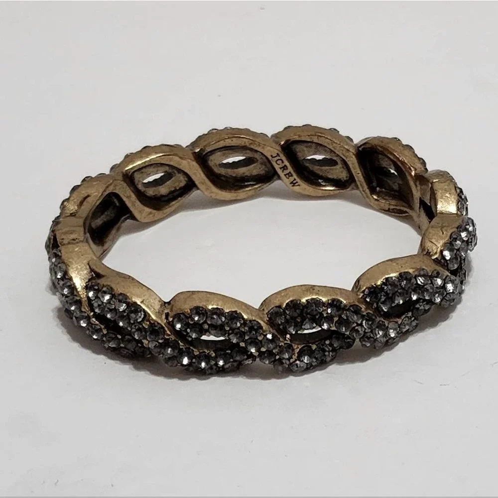 J. CREW‎ jeweled twist hinged bracelet
